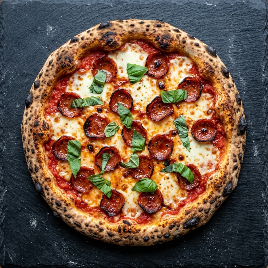 Signature Neapolitan Wood-Fired Margherita Pizza [PLACEHOLDER IMAGE]