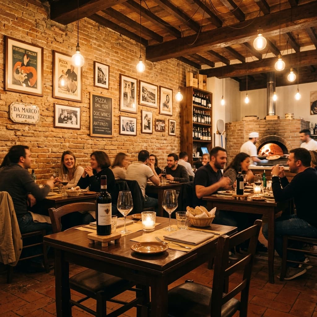 Pizzeria Warm Rustic Dining Ambiance [PLACEHOLDER IMAGE]